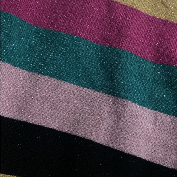 Nine West Striped Glitter Sweater - Size Small - Picture 6 of 7